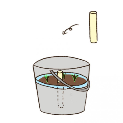 ガス抜き、水位調整のイラスト